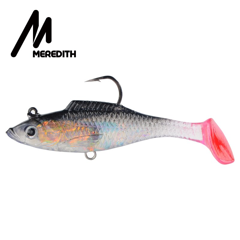 MEREDITH petit poisson DD 70mm 100mm leurres de pêche au plomb T queue leurres de pêche souples crochet unique Wobblers artificiels appâts de pêche