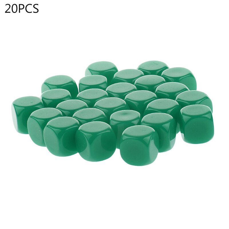 20 stücke 16mm Würfel Filetiert Ecke leer Würfel 6 Seitige DIY Engravable Lehre Würfel A0KA: GN