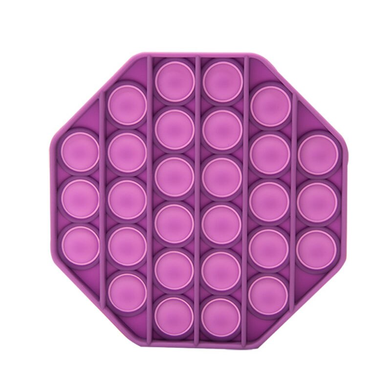 Fidget Speelgoed Popit Push Bubble Zintuiglijke Speelgoed Autisme Speciale Behoeften Stress Reliever Antistress Squeeze Speelgoed Popsit Reliver Stress: Paars