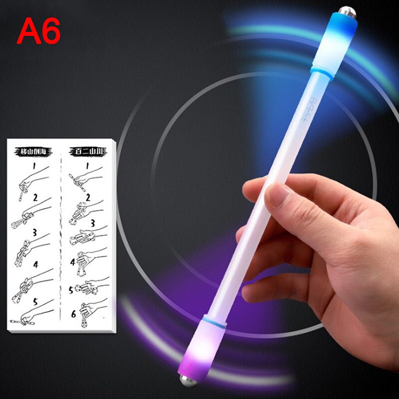 Novelty Spinning Pen Rotating Gaming Ballpoint Pen Kids Students Rotating Gaming Ballpoint Pen School Supplies Cute Stationery: A6