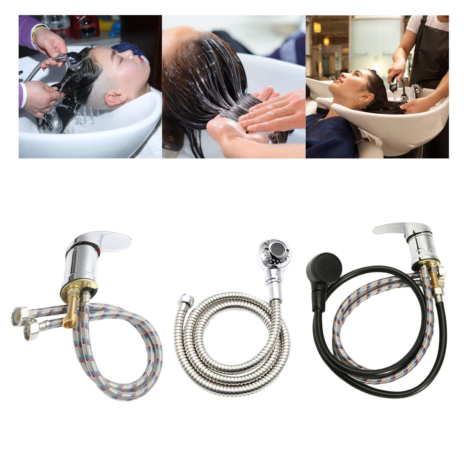 Single Wide Tap Bath Sink Shower Head Spray Hose Push on Mixer Hairdresser Pet Household Faucet Extenders