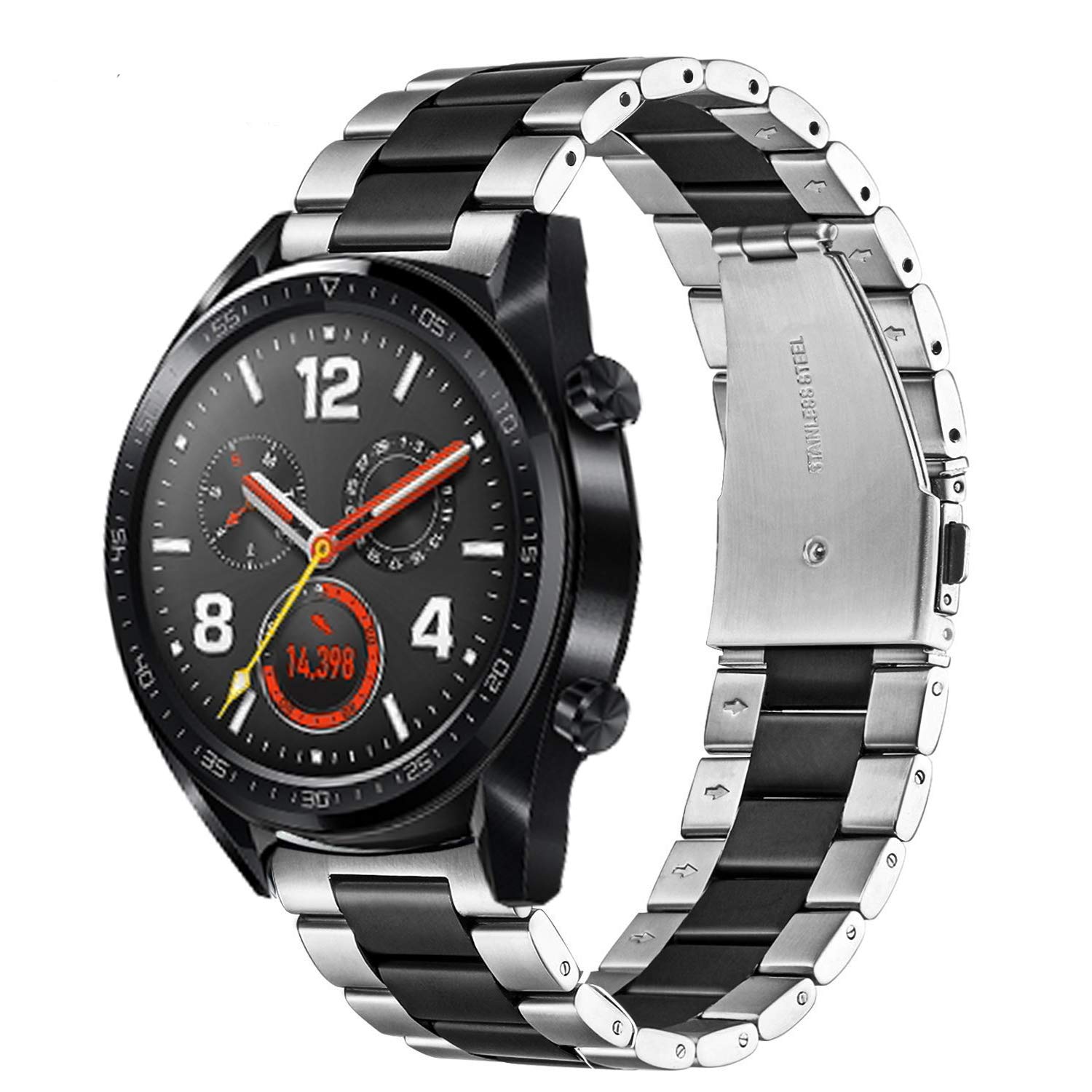 Bracelet de remplacement en acier inoxydable bracelet en métal pour AMAZFIT GTR 47 MM/Amazfit Stratos 2 2S Pace bracelet de montre intelligent