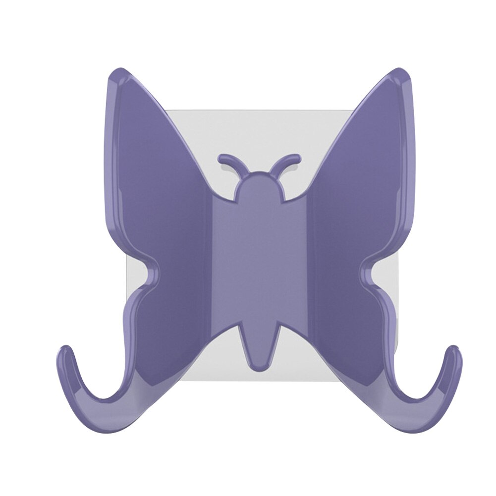 Decoratieve Douche Haak Houder Vlinder Vormige Muur Hangers Voor Bag Keys Handdoeken Badkamer EIG88: dark purple