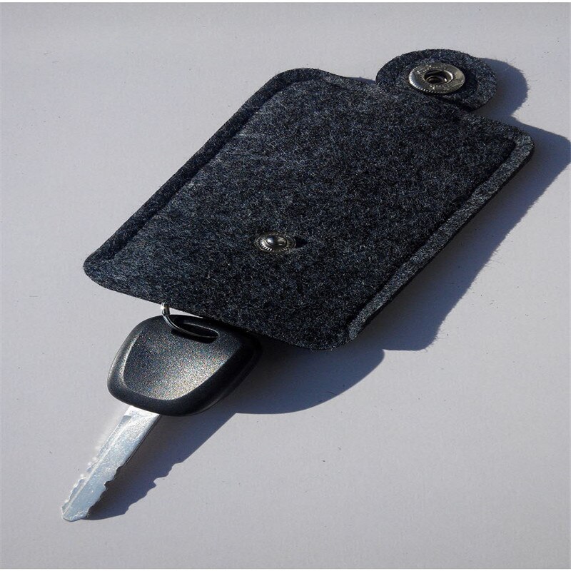 Mini porte clés porte-cartes homme porte monnaie feutre de laine sac petite poche porte clé etui sortie porte Pack noir