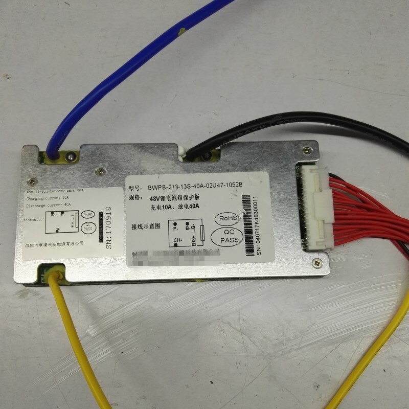 13s bms 48v 40a bms 13cell for Electric motorcycle lithium battery 1000w motor