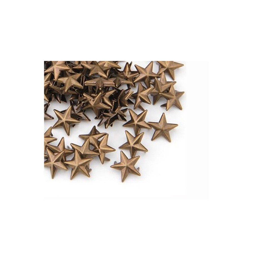 50 Pcs Star Studs Metalen Klauw Kralen Nailhead Punk Klinknagels Met Spikes (10mm)