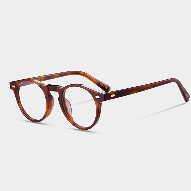 Transparent Glasses Small Round Blue Light Glasses Vintage Acetate Eyeglass Frames Women Prescription Glasses Men Gregory Peck