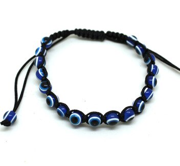 Boho Evil Eye Kralen Charm Armbanden Voor Vrouwen Mannen Elastische Wax Touw Zomer Barefoot Enkelbanden Sieraden: D