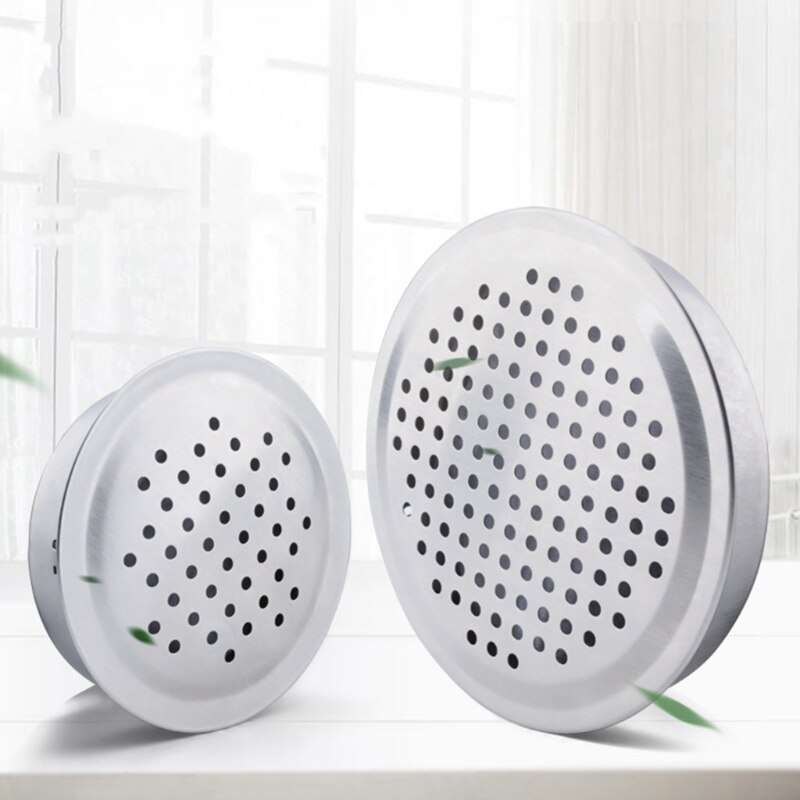 Rejillas de ventilación de acero inoxidable, cubierta de rejilla de agujero de malla, capó de ventilación de conductos planos, sistema de ventilación redondo, salida de aire de pared