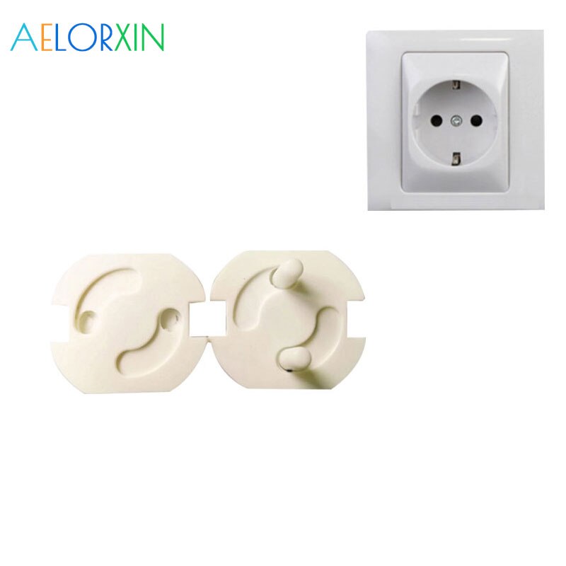 10Pcs/Lot 2 Holes EU Standard Baby Safety Rotate Cover For Children For Baby Cache Prise Electrique Proof Outlet Cover Plug