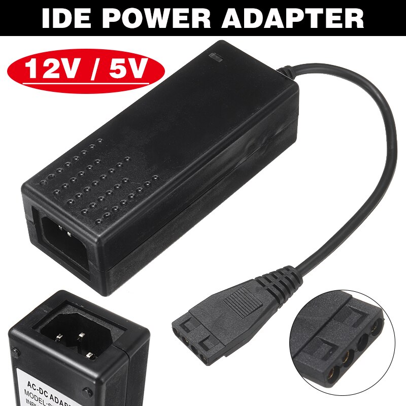 Ekstern 5v/12v ac kraftig adapter usb til ide+sata strømforsyningsadaptere omformerkabel til h-dd/harddisk/cd-rom