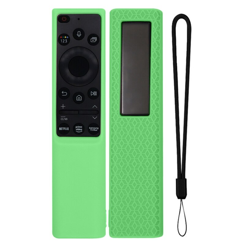 Coque de télécommande en Silicone pour Samsung QLED TV Smart, antichoc, contrôleur, TM1990C BN59-01311B BN59-01312B BN59-01311F: Night light green