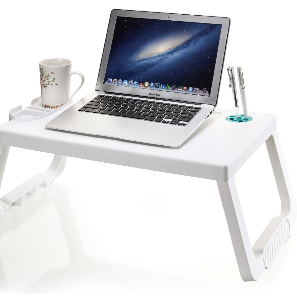 Europæisk stil moderne plastfolde bærbar skrivebord multifunktionelt doven universitet sovesal soveværelse affald tablelx 110313