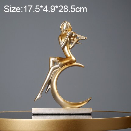 Måne pige figur ballet danser statue stue tv kabinet dekoration ornamenter fødselsdag artware hjem indretning figurer: D