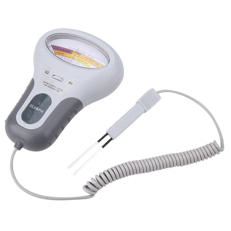Water PH & Chloor Tester - 2-in-1 Zwembad Niveaumeter - Analoog Display met Achtergrondverlichting: Default Title