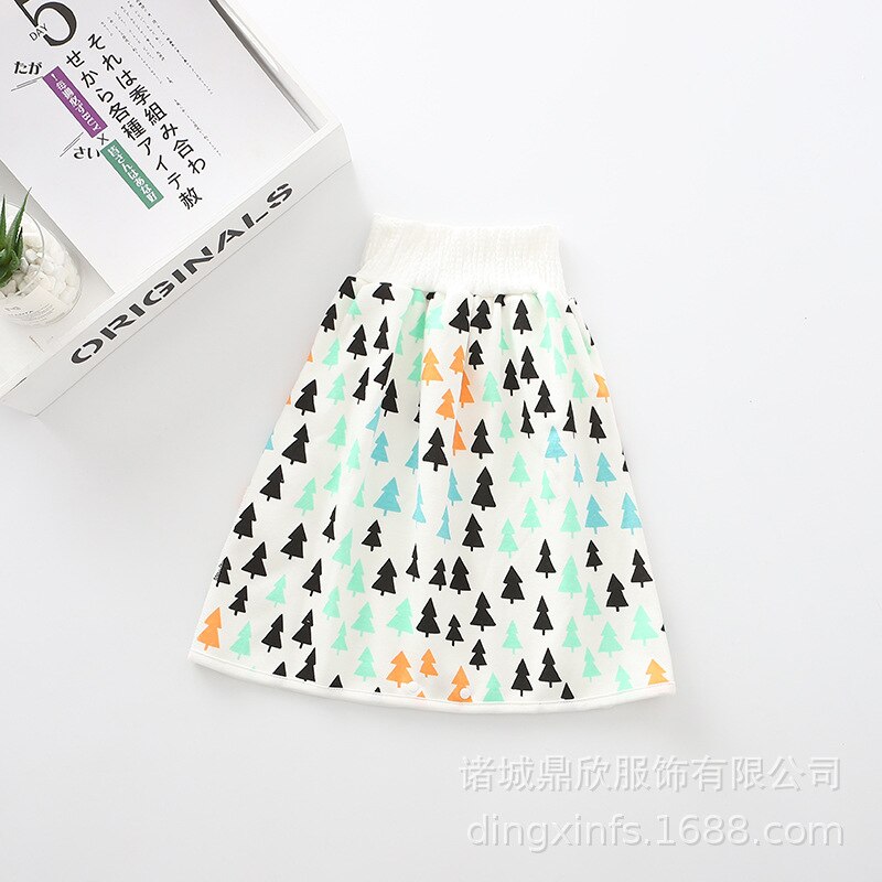 wearable changing pad covers waterproof diaper nappy skirt machine washable urine pad infants baby diaper changing mat be worn: L forests