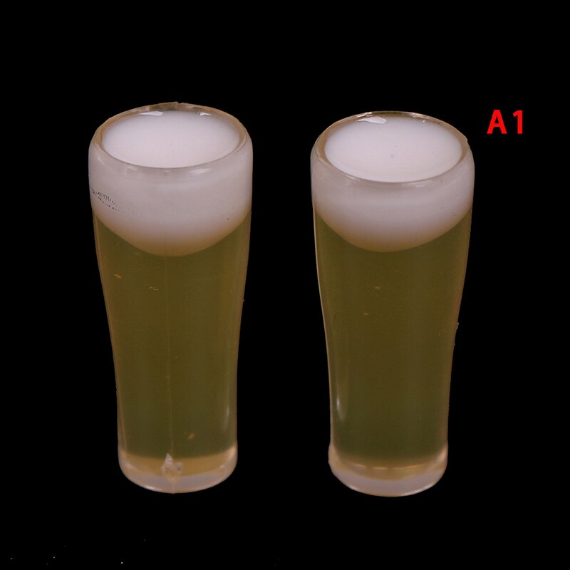 2/4Stck Mini 1/12 Puppenhaus Bahre Tasse Simulation Möbel Wein Glas Becher für Puppe Haus Dekoration Zubehör: 1