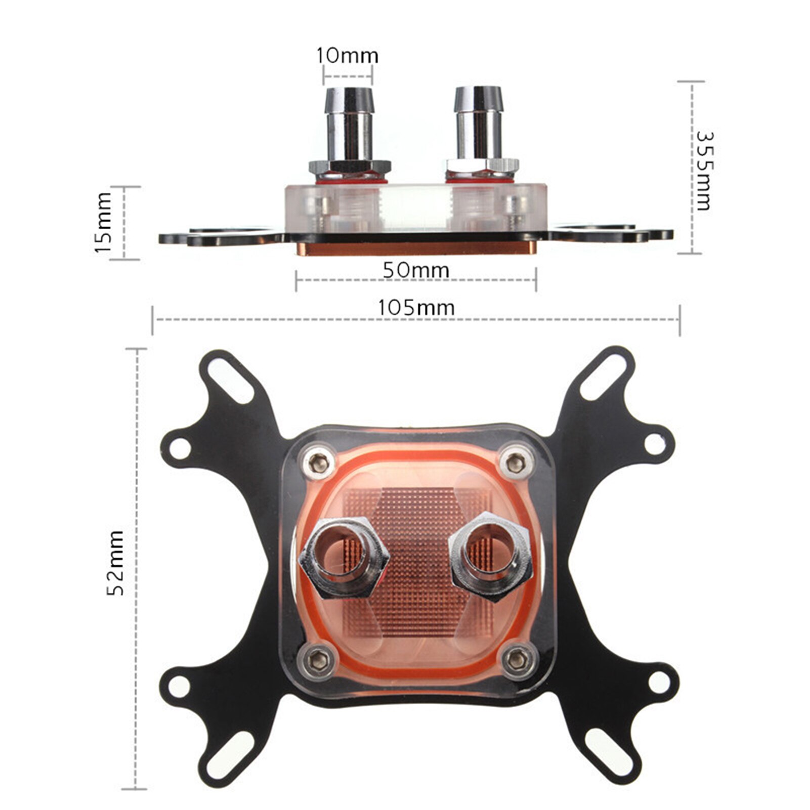 for INTEL CPU Block Water Cooling Computer CPU Block Head Copper Base Replacement
