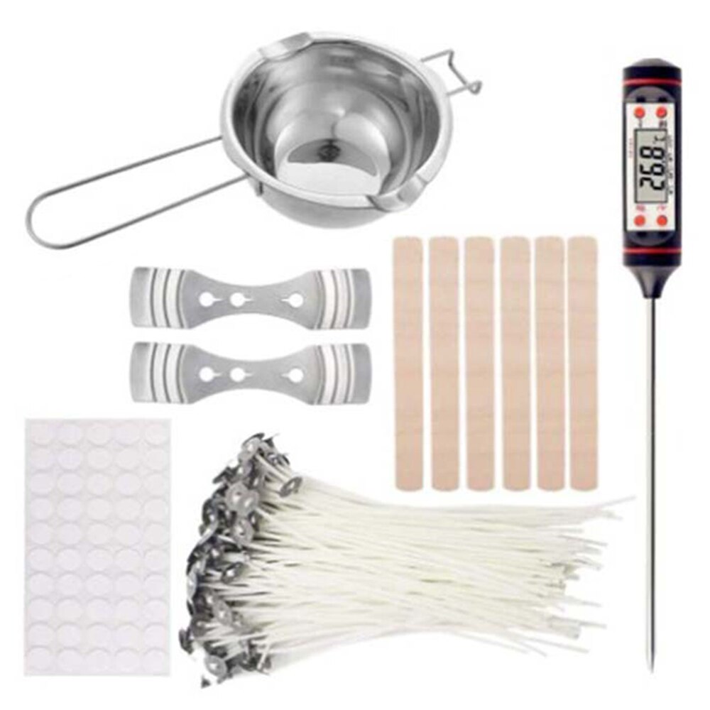 DIY Candle Crafting Tool Kit DIY Candles Craft Tools Candle Wick with Melting Pot Suitable for Beginner Candle Making