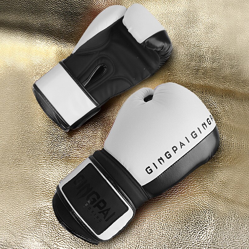 Bokshandschoenen voor heren zwarte vechtsport mma bokshandschoenen dikker muay thai sanda training volwassenen kinderen boksuitrusting 6-12oz
