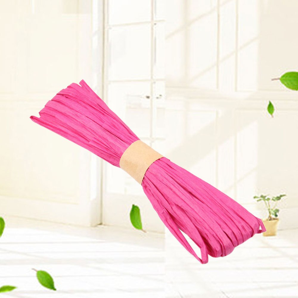 6pcs 20m Colorful Raffia Stripes Paper String for DIY Making Twisted Paper Craft String (Light Green): Rosy