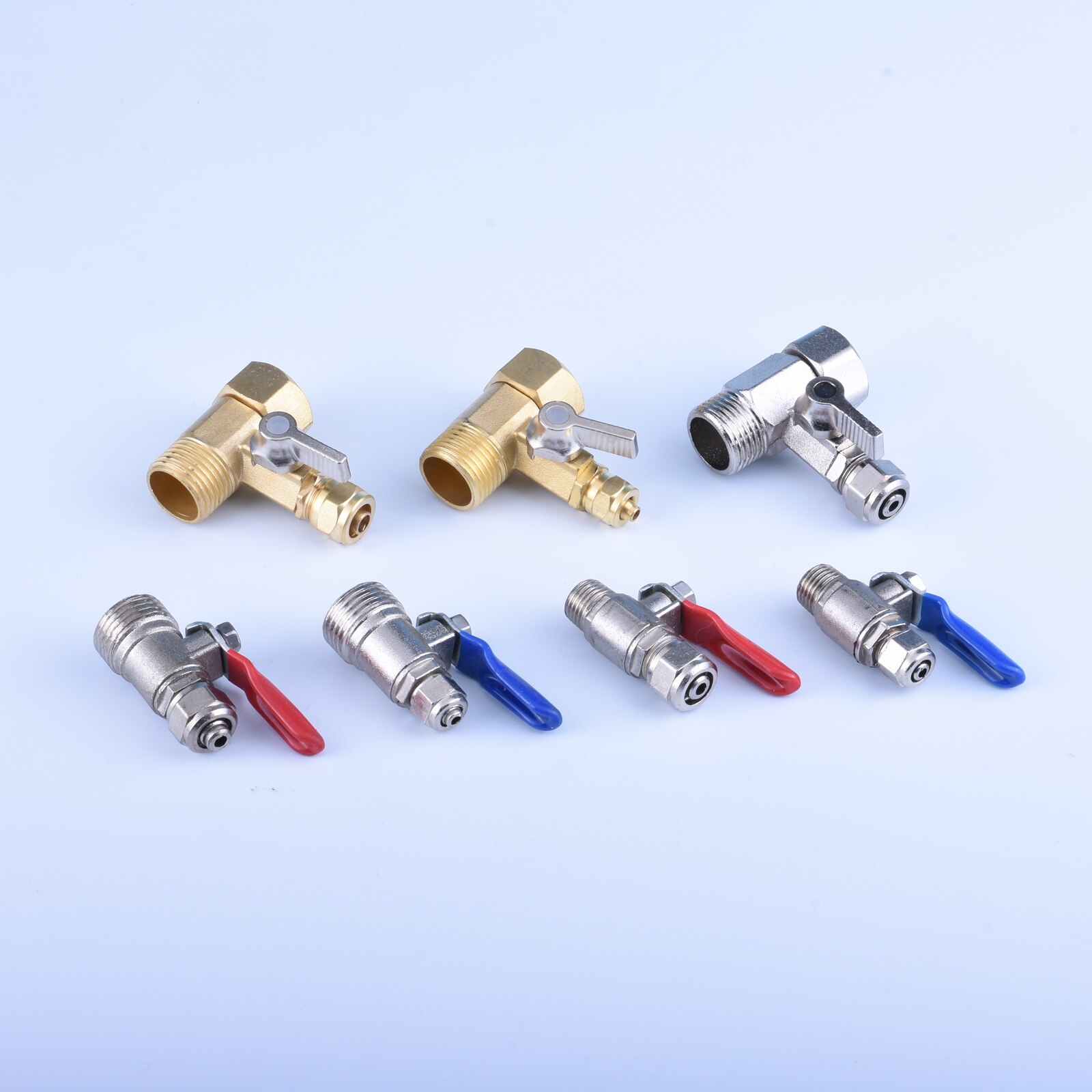 1/4 "1/2" BSP RO filtro de agua entrada tipo T válvula de bola piezas de ajuste de latón de acero inoxidable conector rápido de rosca macho hembra