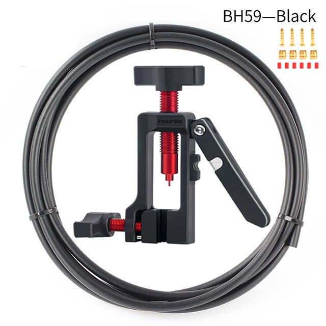 2 em 1 bicicleta hidráulica disco de freio óleo agulha ferramenta driver mangueira cortador cabo alicate oliva conector inserção bh59 bh90 instalar imprensa: Nylon BH 59 Set