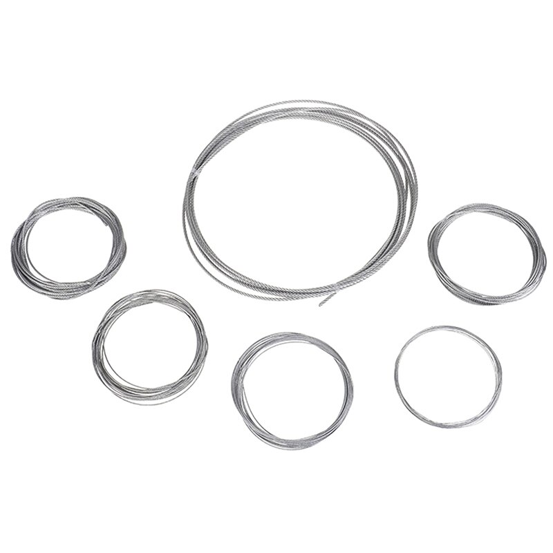 5M Stainless Steel Soft Wire Rope Soft Fishing Lifting Cable Clothesline 7*7 Structure Diameter 0.5/1/1.2/1.5/2/3mm