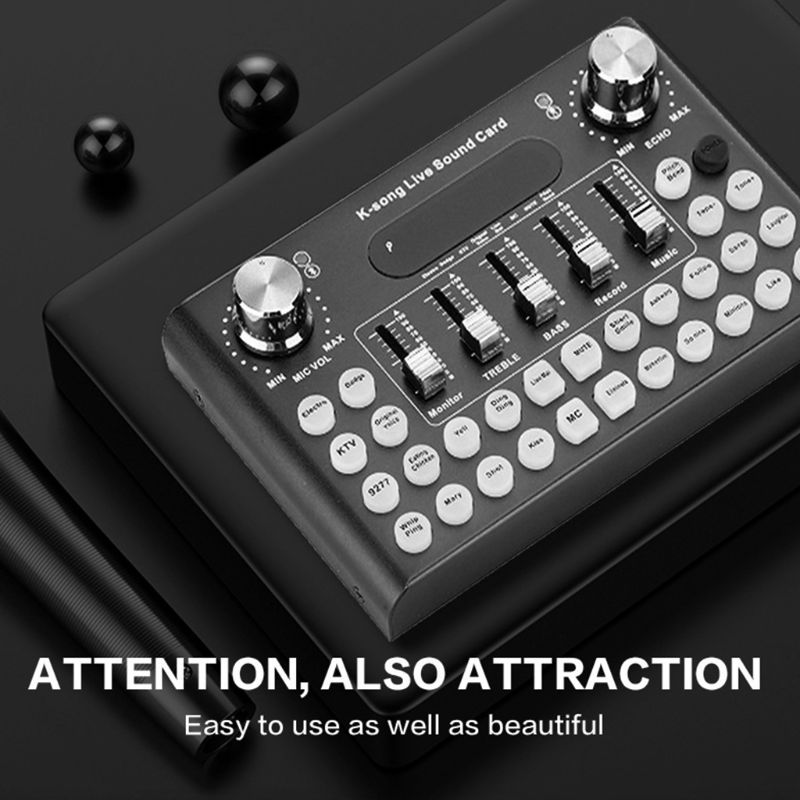 Electric Sound Effects Microphone Mixer for Phone PC Computer Sound Card X3UC