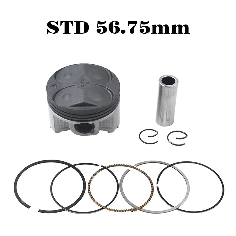 4 Uds de pistón de la motocicleta y anillos Kit para YAMAHA FZR400RR 3TJ FZR 400 RR SP 3TJ FZ400 4YR STD 56mm 56,25mm 56,50mm 56,75mm 57mm: 1 Set 56.75mm
