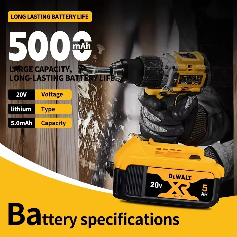 Originalt dewalt batteri 20v, 2.0v-9.0ah,  genopladeligt lithium-ion-batteri, dcb 115,  dcb 118,  dewalt værktøjsbatteri + oplader