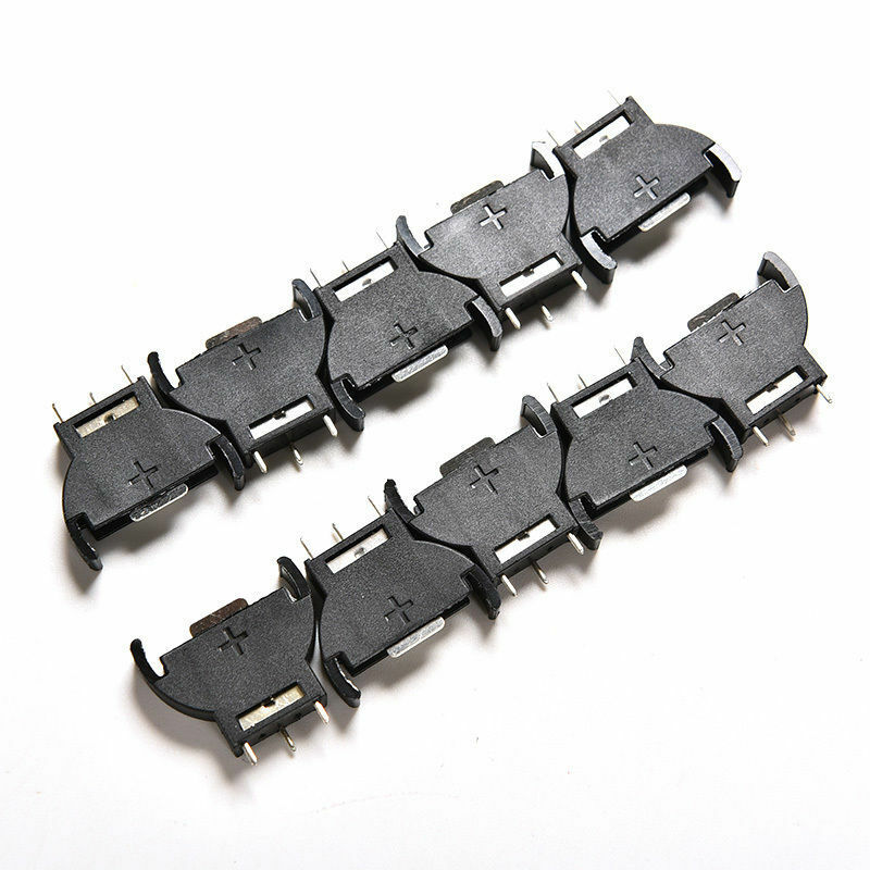 10 Pcs CR2032 Half-Ronde Lithium Knoopcel Coin Batterij Box Holder Case Cr 2032 Batterijen Houder Socket 3 pin
