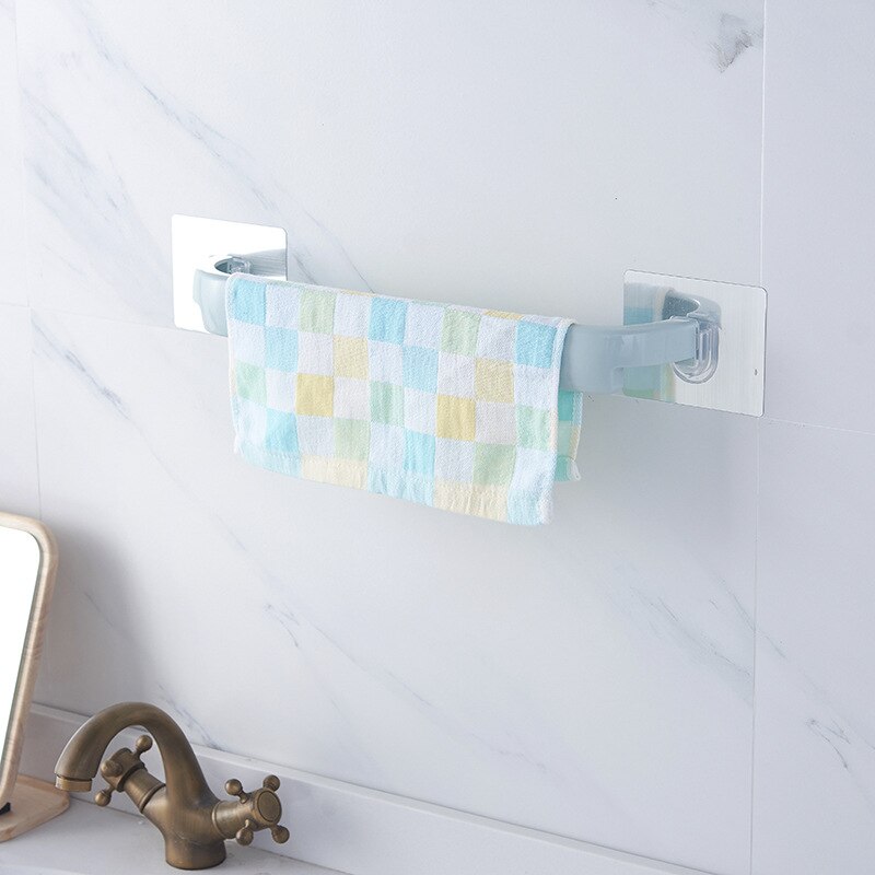Nyttigt selvklæbende plastikhåndklædestativ vægmonteret stempelfrit køkkenrudestativ bærbart håndklædeholder badeværelse tilbehør: S3