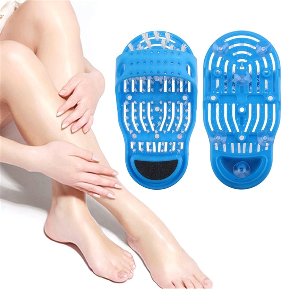 Plastic Bad Douche Voeten Massage Slippers Voet Borstel Verwijderen Dode Huid Massage Slipper Voet Scrubber Foot Care Tool