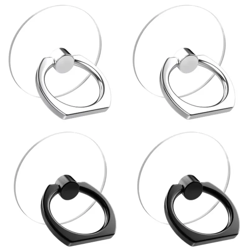 Soporte de anillo para teléfono móvil, bucle de agarre transparente para dedo, soporte de rotación de 360 grados, Compatible con todos los tipos de teléfono inteligente, 1/4 Uds.: Zafiro