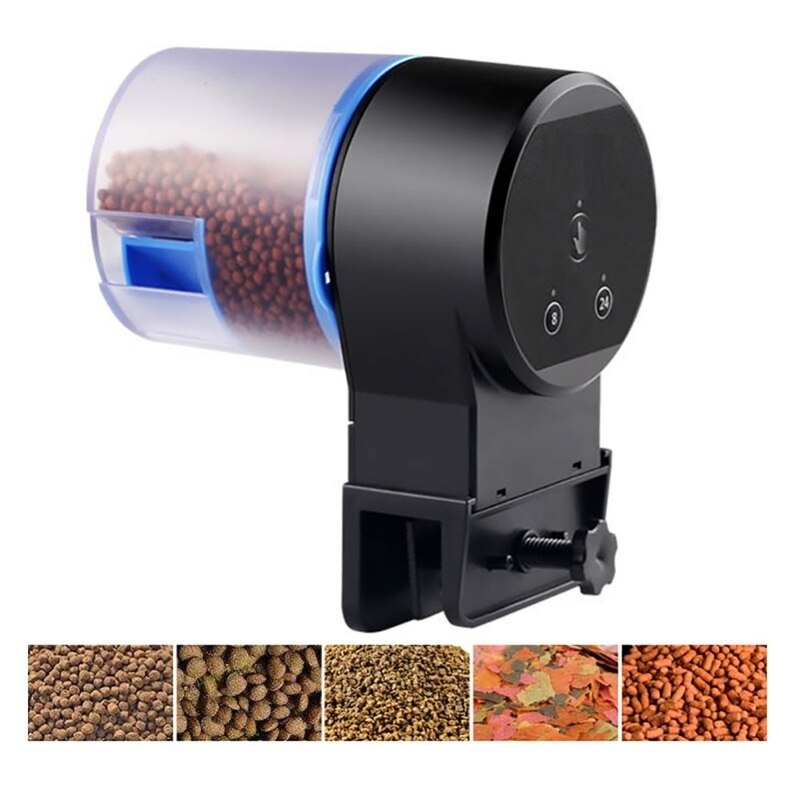 Adjustable Automatic Aquarium Timer Auto Fish Tank Pond Food Feeder Feeding with LCD Aquarium Tank Automatic Fish Feeder