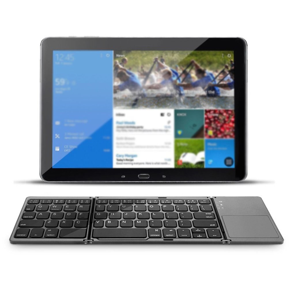 Moet-Hebben Mini Opvouwbare Toetsenbord Opvouwbare Draadloze Toetsenbord Met Touchpad Voor Windows Voor Android Voor Ios Tablet Ipad telefoon