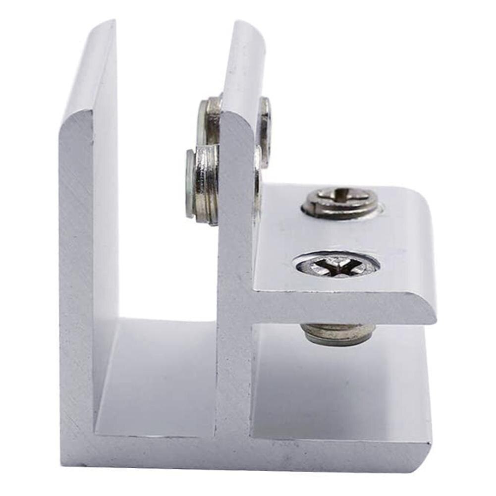 Glass Fixing Clip Glass Clamp Glass Board Double Sides 90 Degrees L Style Aluminum Glass Clamps Shelves Support Bracket Clips