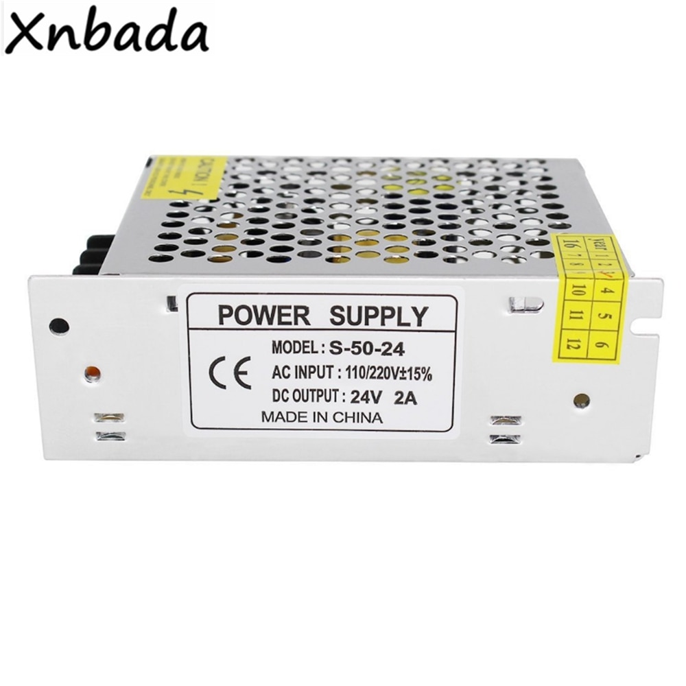 DC24V 2A Led Power Supply Transformer Constant Current Led Driver 48W Led Power Adapter AC100-240V