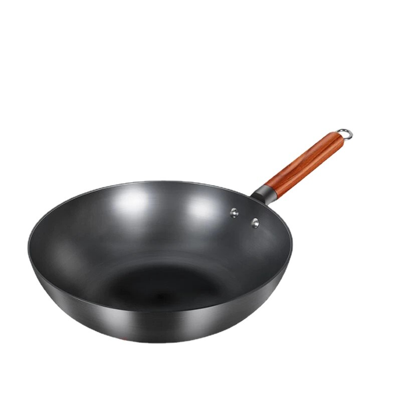 Non Stick Wok Chines Originele Gourmet Steelpan Koekenpan Gietijzeren Wok Chino Kookpot Gas Poele Cuisine Keuken Kookgerei: Default Title