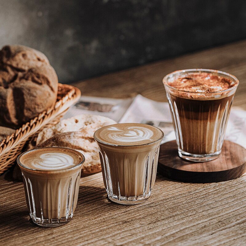 Barista latte kopper 90ml-200ml krus kaffe eller te glass krus flat hvit espresso kopp gir klassisk eleganse til bordet