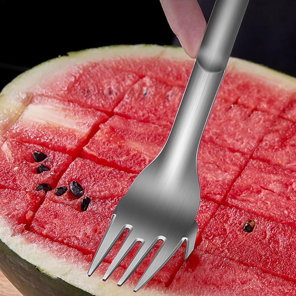 Melon Fruit Slicer Stainless Steel Watermelon Cutter Fruits Cake Meat Cutting Tool Kitchen Multifunction Slicer Melon Divider