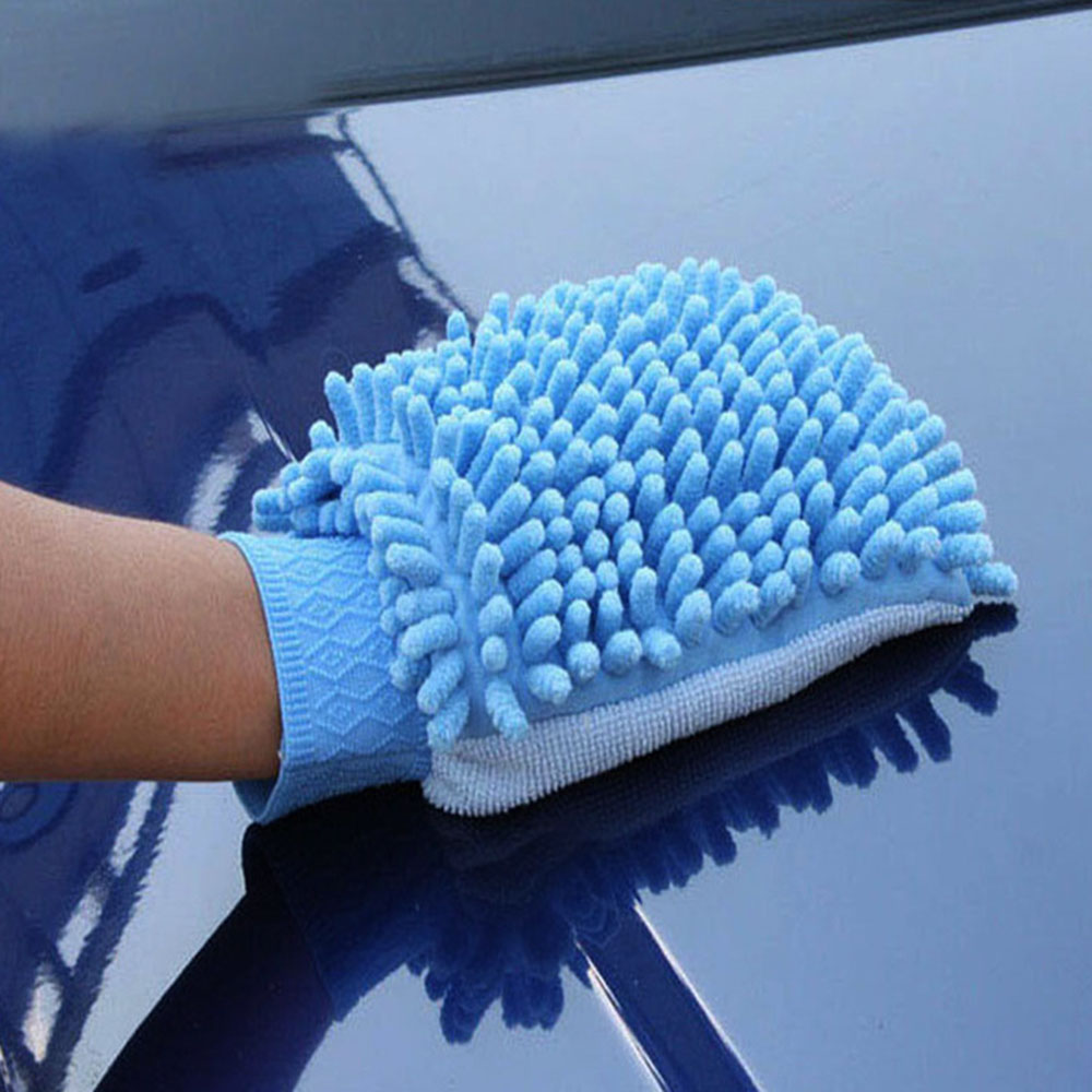 1 ST Wasbare Auto Wassen Cleaning Handschoenen Tool Auto Wasmachine Super Mitt Microfiber Schoonmaakdoekje Willekeurige kleur