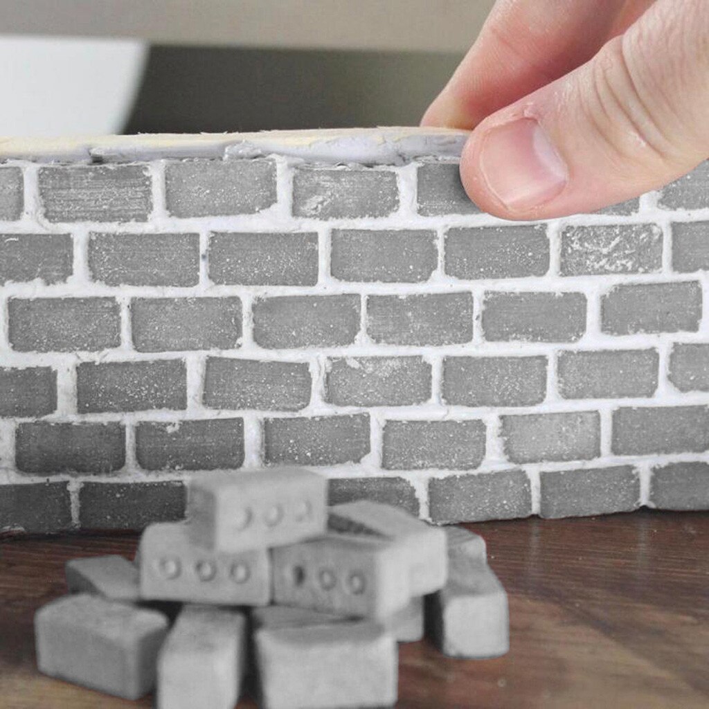 Mini mursten børn uddannelse sjov børn lærer legetøj 25 stk mini cement cinder mursten til at bygge din egen lille mur  #yl5