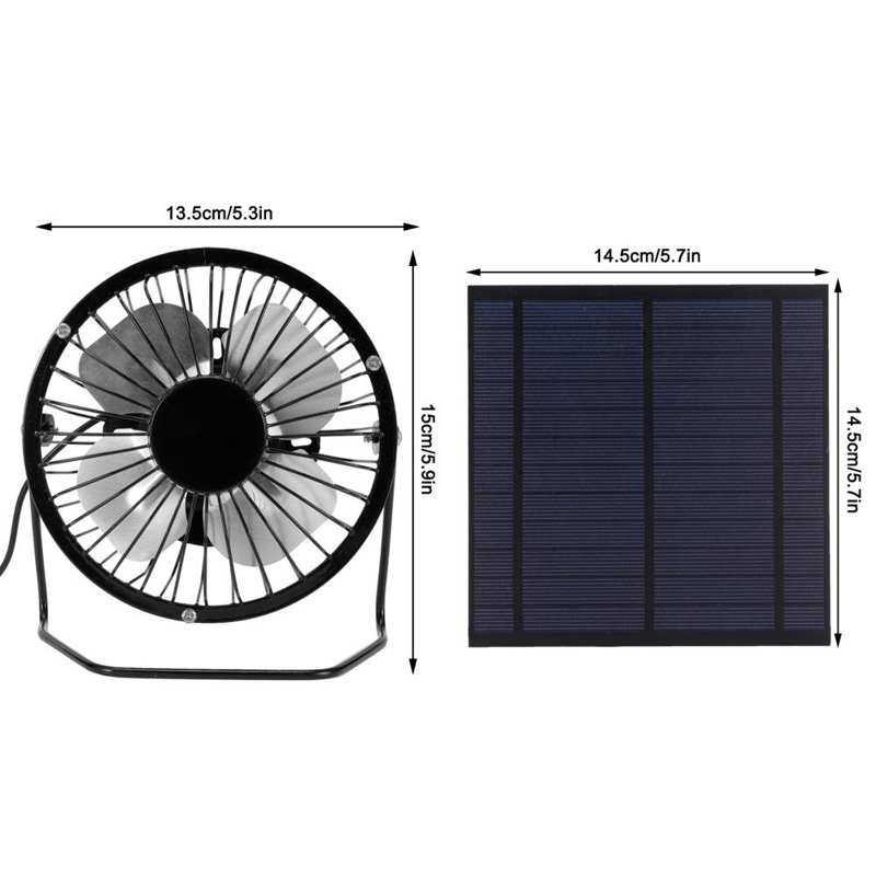 5W Mini Solar Panel with Portable Cooling Fan Photovoltaic for Greenhouse Solar Panel Set Solar Power Parts