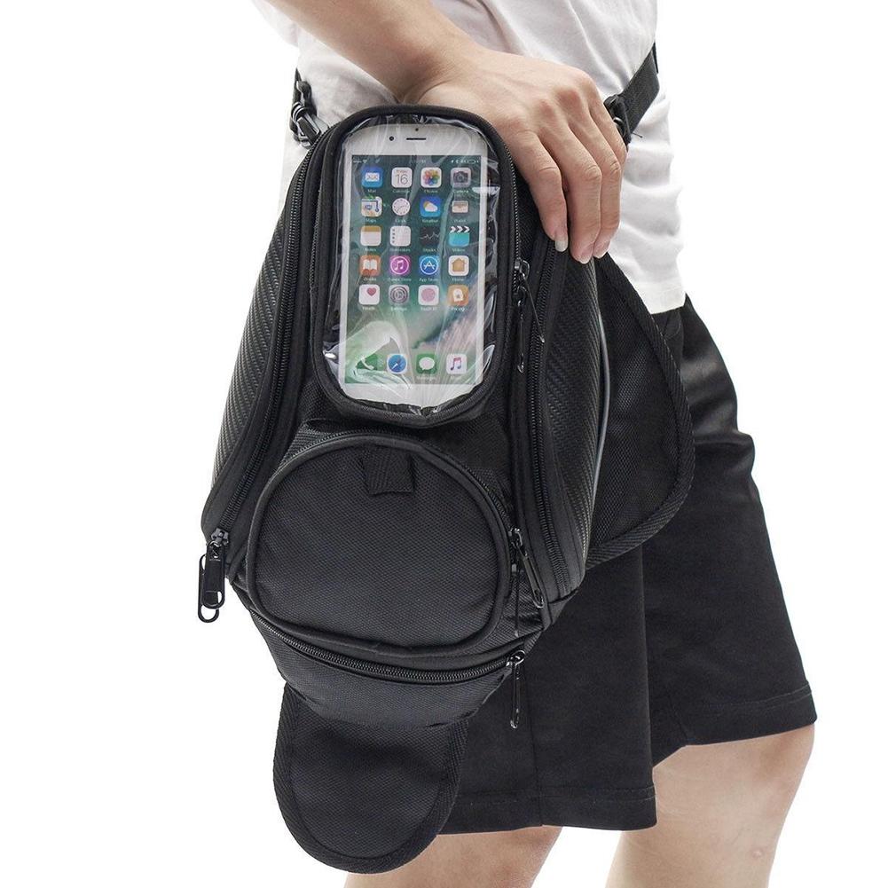 Bolsa de tanque de combustible de aceite para motocicleta, alforja magnética impermeable para teléfono, accesorios para moto
