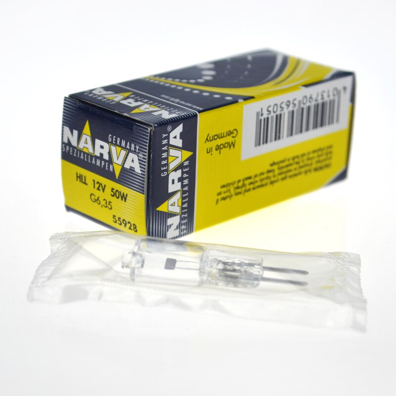 Para a lâmpada do halogênio de narva 55928 hll 12v50w g6.35, lâmpada 12v50w, para o fotômetro pg55928, analisador da química de advia, 340nm uv-luz 700nm