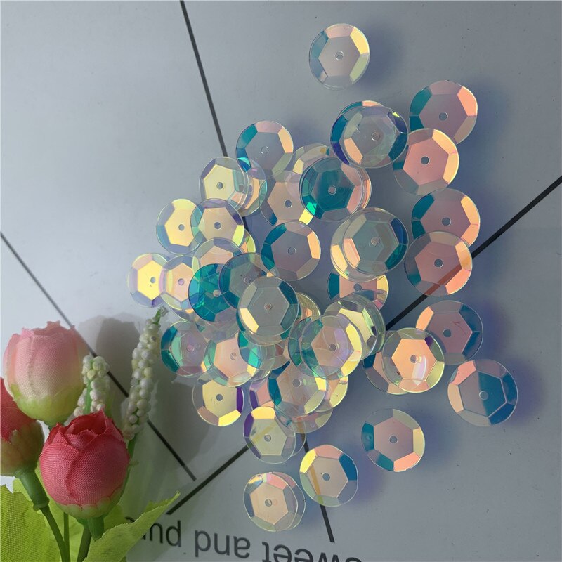 500 sztuk 13mm brokat okrągłe luźne pcv cekiny Paillettes rzemiosło robić szycia dekoracji DIY akcesoria robić ubrań: biały