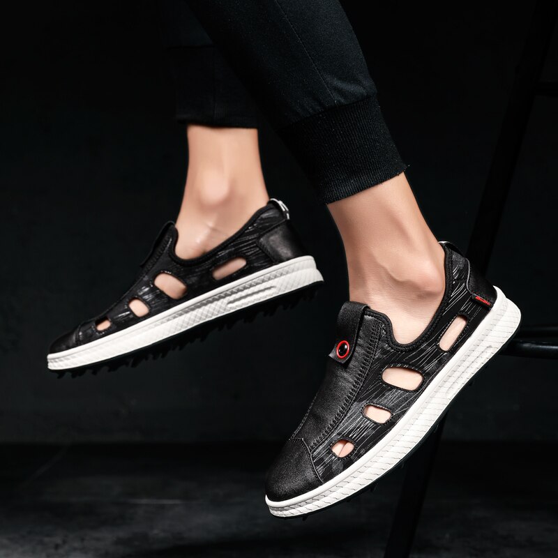 Spring Golf Shoes Leather Slip on Comfortable Golf Sports Men's Sneakers Male Lightweight Golf Sneakers