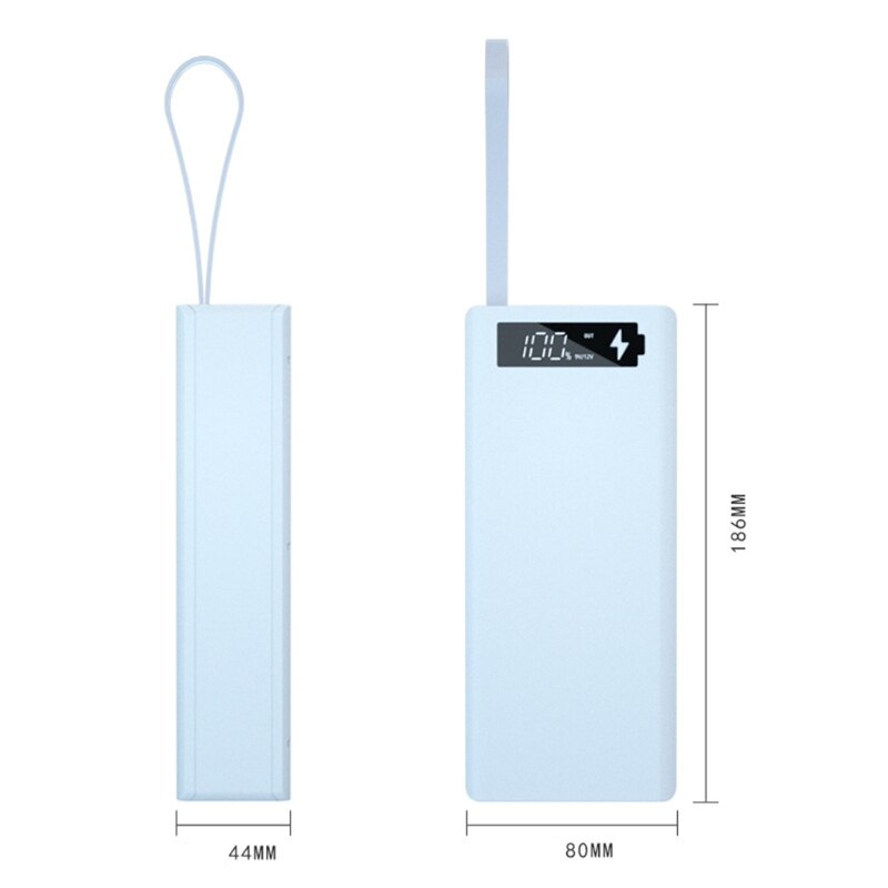 C16 abnehmbare displays  qc3.0 pd diy-batteriegehäuse, 16 x 18650 akkus, powerbank-gehäuse, tragbare externe box ohne akku